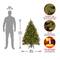 4.5 ft. Pre-lit Feel Real® Downswept Douglas Full Artificial Christmas Tree, Clear Lights